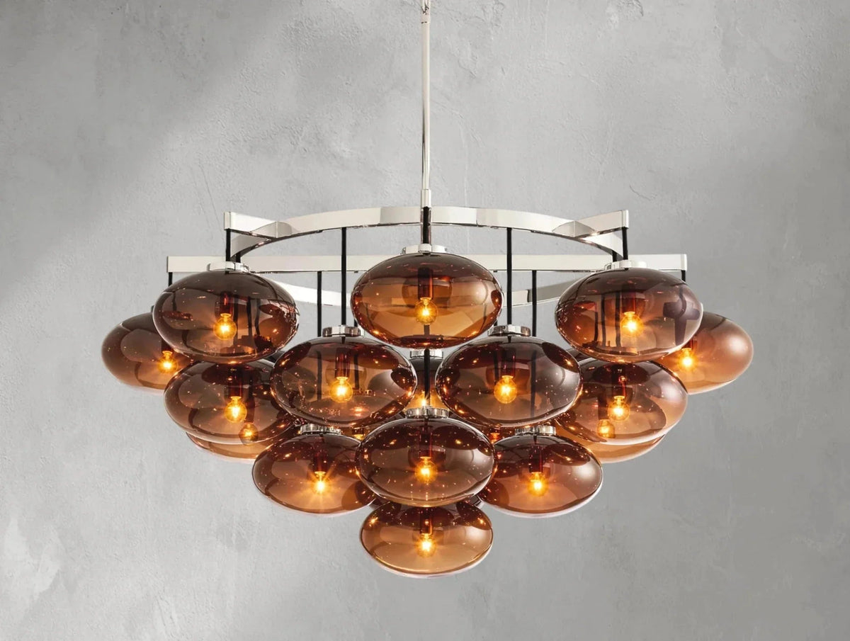 Cebret Glass Round Chandelier - Zelno Lighting