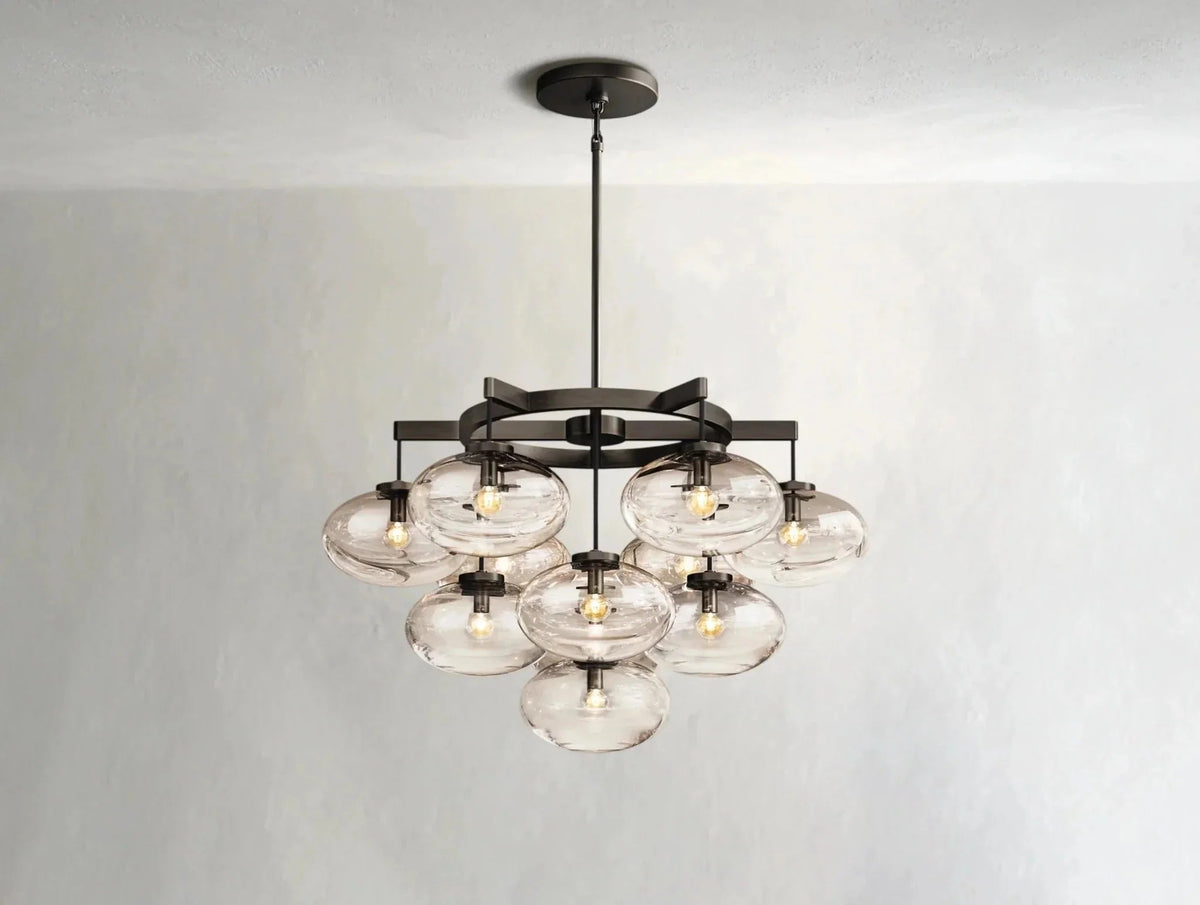Cebret Glass Round Chandelier - Zelno Lighting