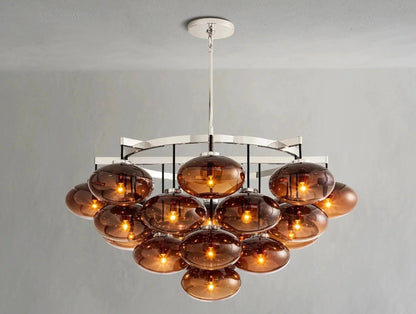 Cebret Glass Round Chandelier - Zelno Lighting