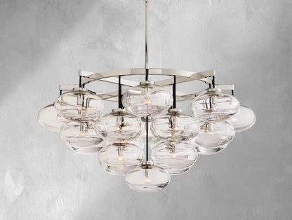 Cebret Glass Round Chandelier - Zelno Lighting