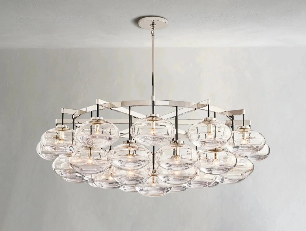Cebret Glass Round Chandelier - Zelno Lighting