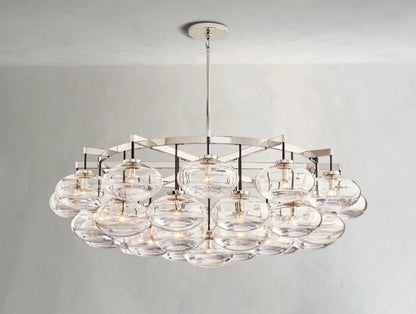 Cebret Glass Round Chandelier - Zelno Lighting