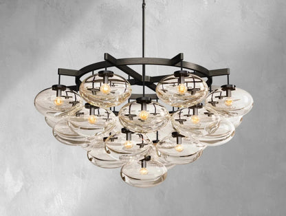 Cebret Glass Round Chandelier - Zelno Lighting
