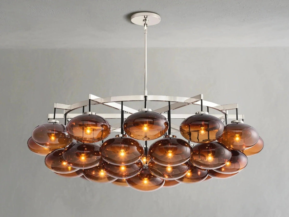 Cebret Glass Round Chandelier - Zelno Lighting