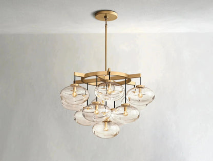 Cebret Glass Round Chandelier - Zelno Lighting