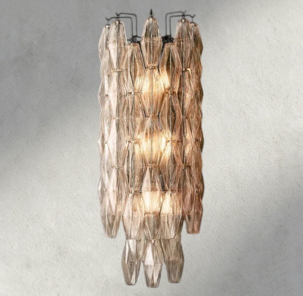 Chiaray CLEAR/ SMOKE GLASS GRAND SCONCE 30" - Zelno Lighting