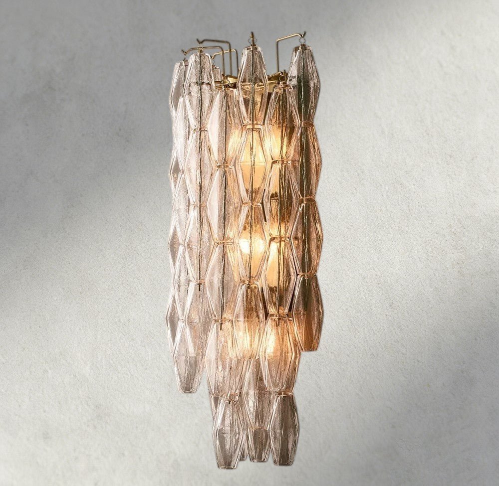 Chiaray CLEAR/ SMOKE GLASS GRAND SCONCE 30" - Zelno Lighting