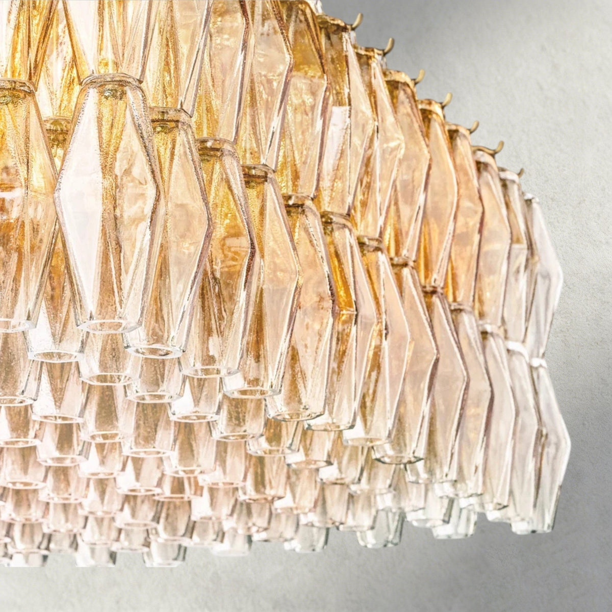 Chiaray Clear/ Smoke Glass Rectangular Chandelier 54", 74" - Zelno Lighting