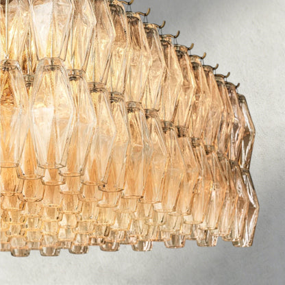 Chiaray Clear/ Smoke Glass Rectangular Chandelier 54", 74" - Zelno Lighting