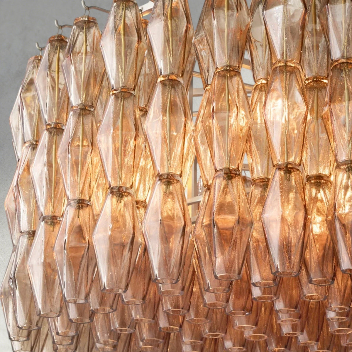 Chiaray Clear/ Smoke Glass Round Chandelier 37", 47", 62" - Zelno Lighting