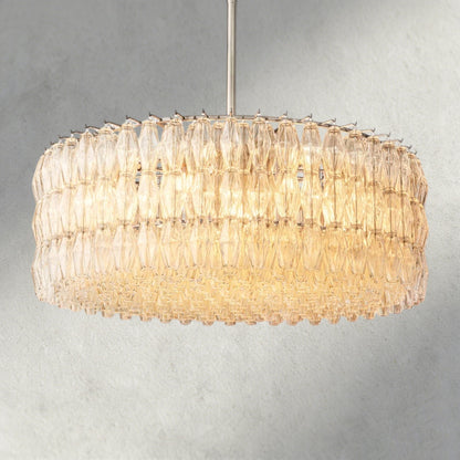 Chiaray Clear/ Smoke Glass Round Chandelier 37", 47", 62" - Zelno Lighting