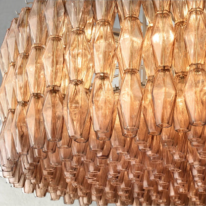 Chiaray Clear/ Smoke Glass Round Chandelier 37", 47", 62" - Zelno Lighting