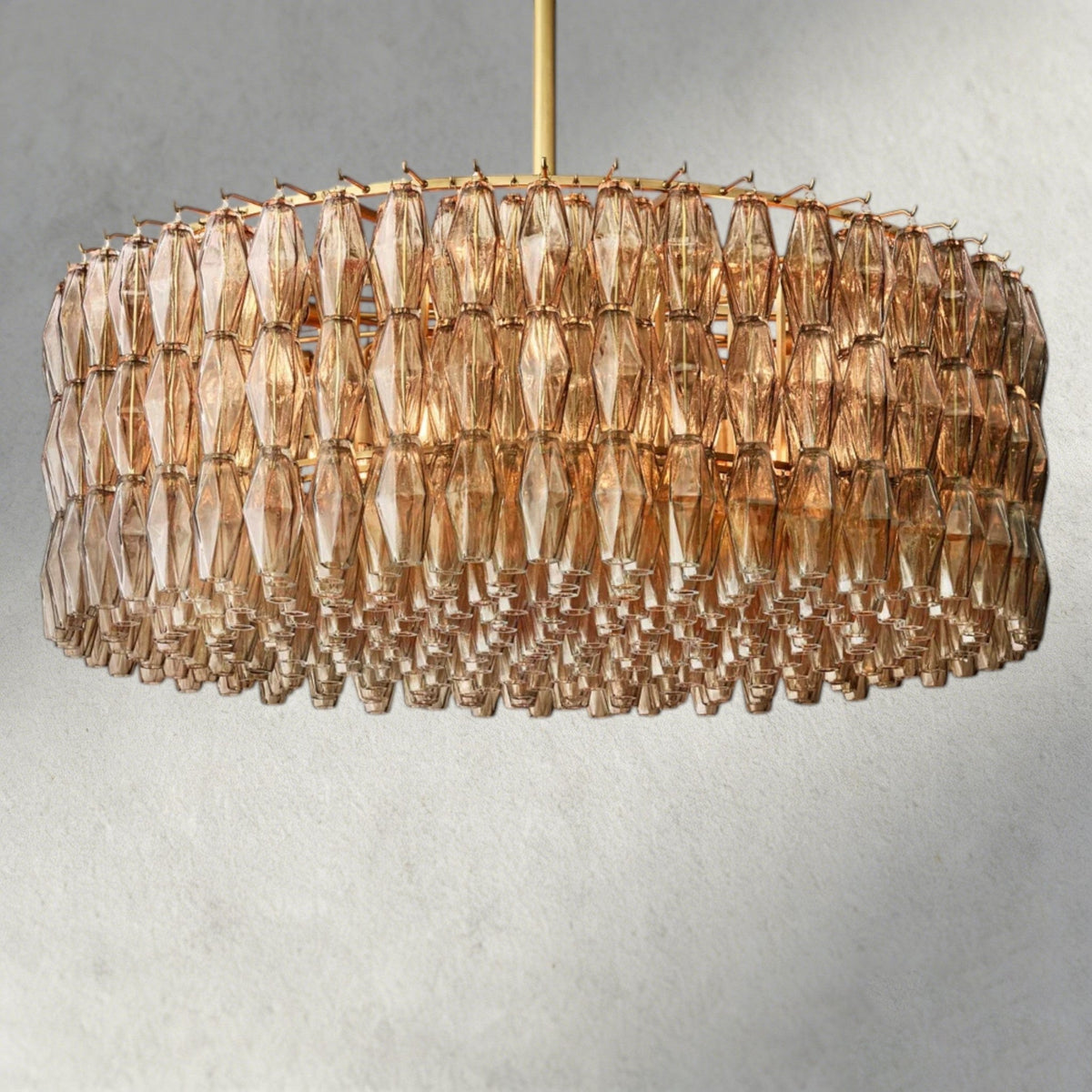 Chiaray Clear/ Smoke Glass Round Chandelier 37", 47", 62" - Zelno Lighting