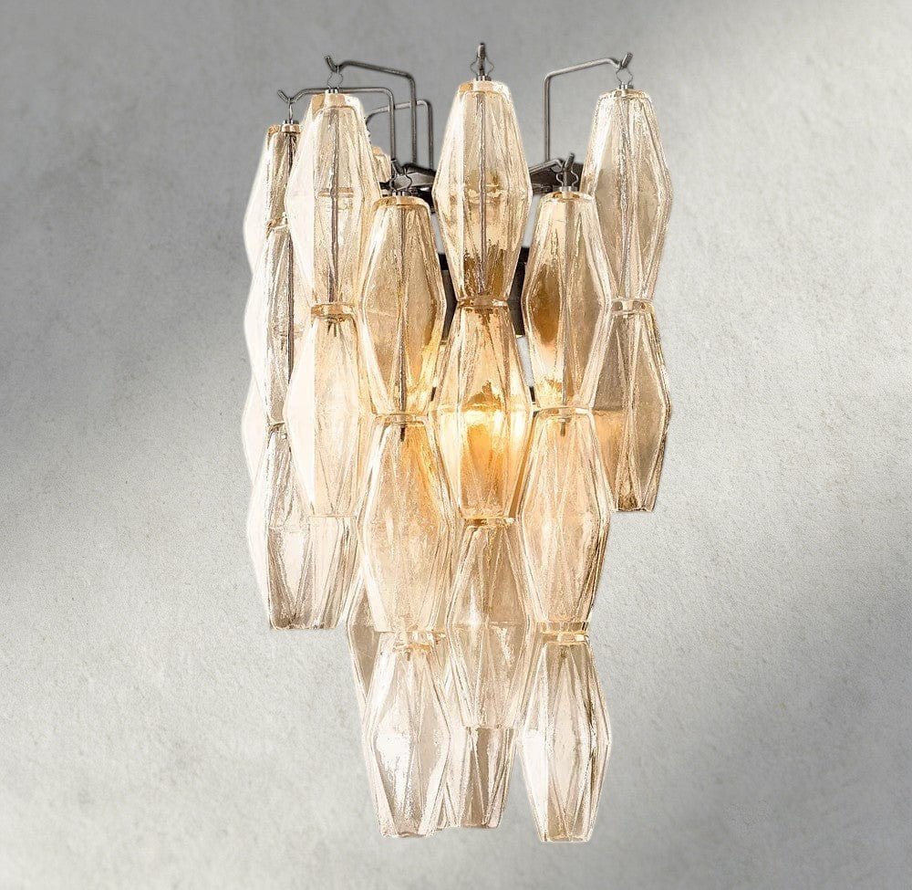 Chiaray CLEAR/ SMOKE GLASS SCONCE 19" - Zelno Lighting