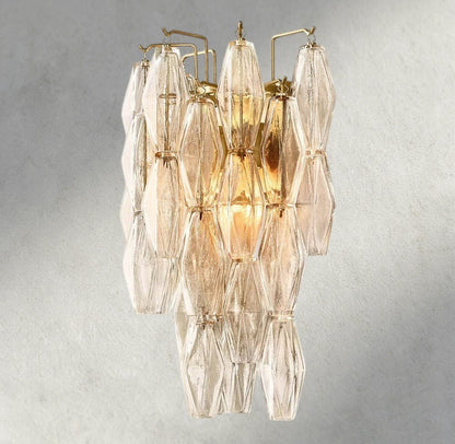 Chiaray CLEAR/ SMOKE GLASS SCONCE 19" - Zelno Lighting
