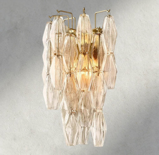 Chiaray CLEAR/ SMOKE GLASS SCONCE 19" - Zelno Lighting
