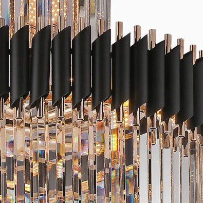 Classic Large Multi - layered Spiral Crystal Chandelier for Foyer/ Staircase - Zelno Lighting