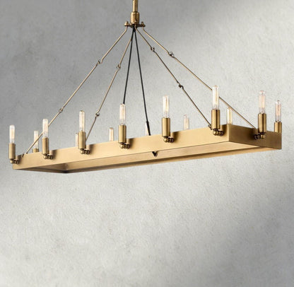 Cominv Rectangular Outdoor Chandelier 41", 54" - Zelno Lighting