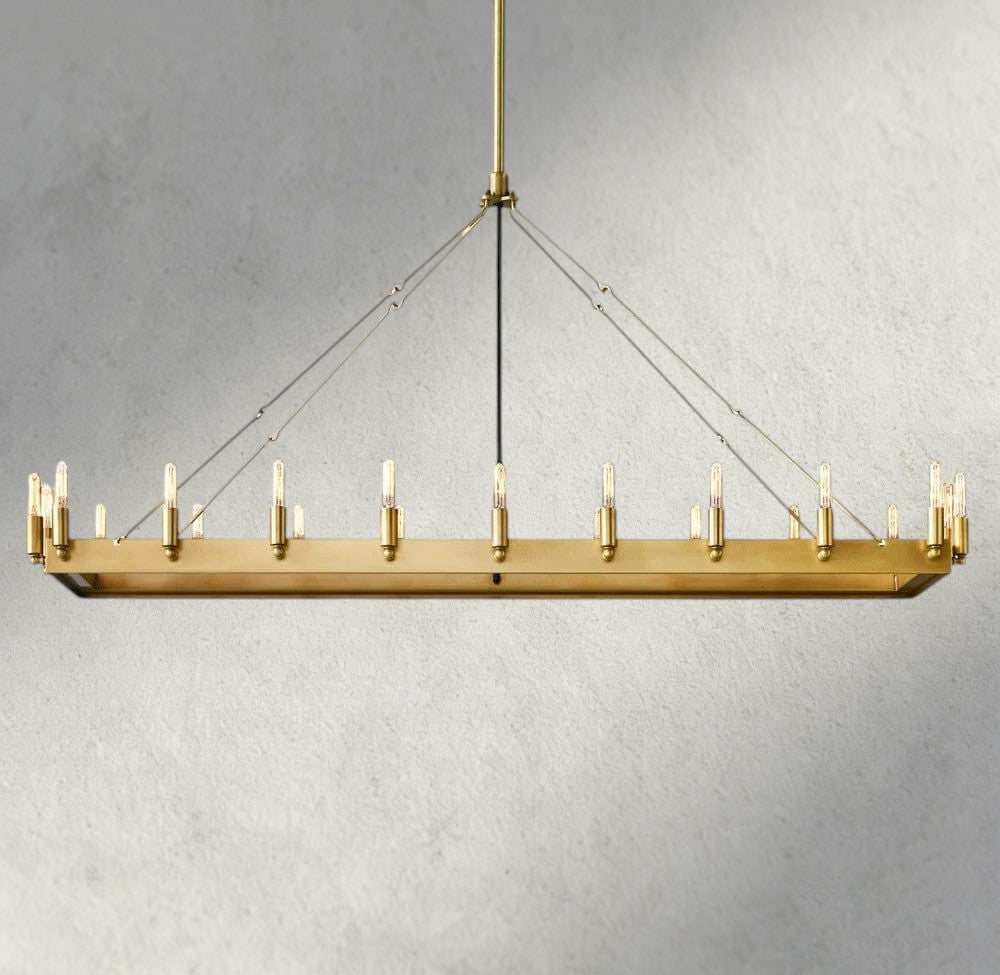 Cominv Rectangular Outdoor Chandelier 41", 54" - Zelno Lighting