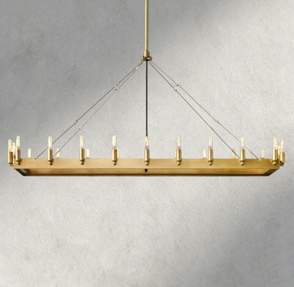 Cominv Rectangular Outdoor Chandelier 41", 54" - Zelno Lighting