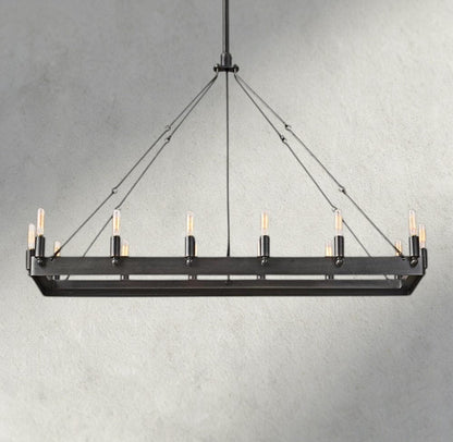 Cominv Rectangular Outdoor Chandelier 41", 54" - Zelno Lighting