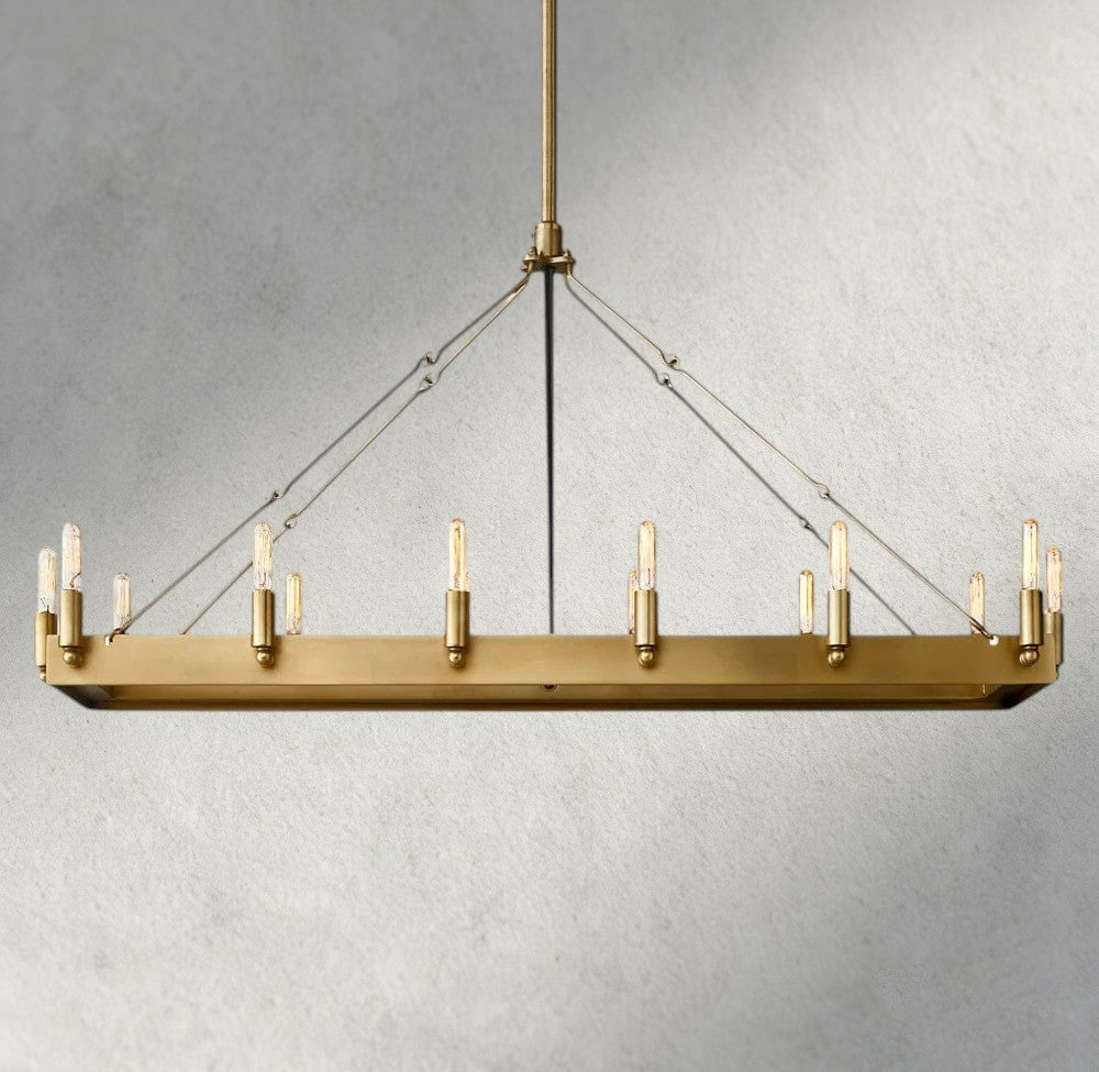 Cominv Rectangular Outdoor Chandelier 41", 54" - Zelno Lighting