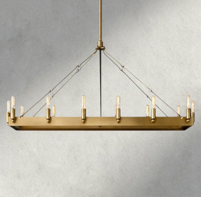 Cominv Rectangular Outdoor Chandelier 41", 54" - Zelno Lighting