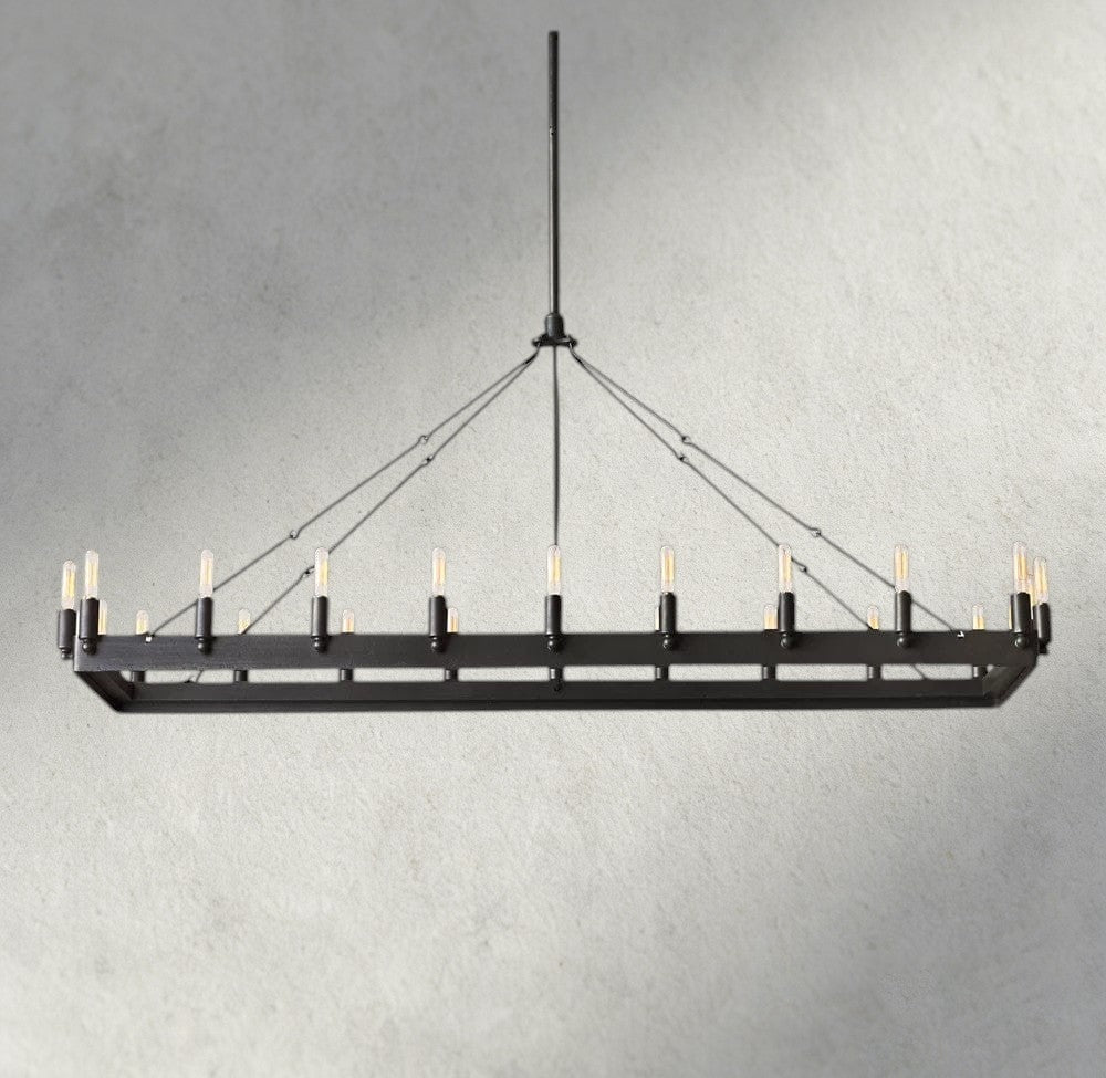 Cominv Rectangular Outdoor Chandelier 41", 54" - Zelno Lighting