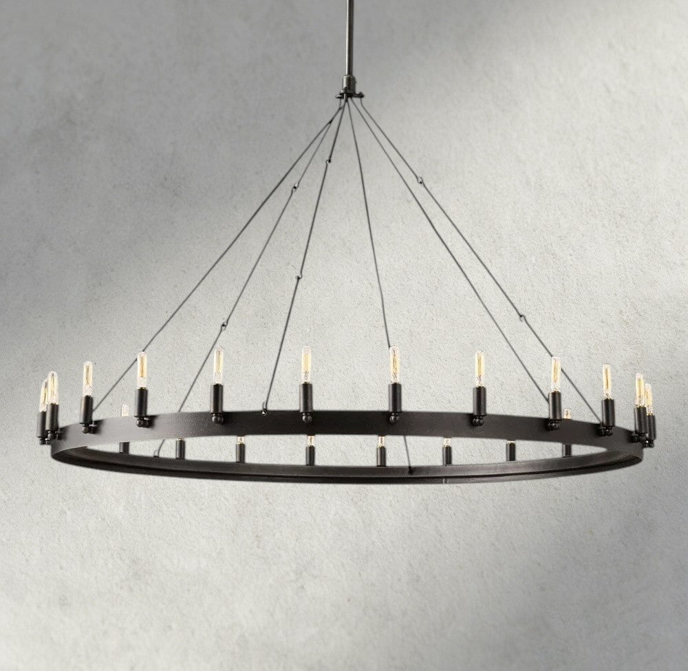 Cominv Round Outdoor Chandelier 26", 38", 50", 63", 73" - Zelno Lighting