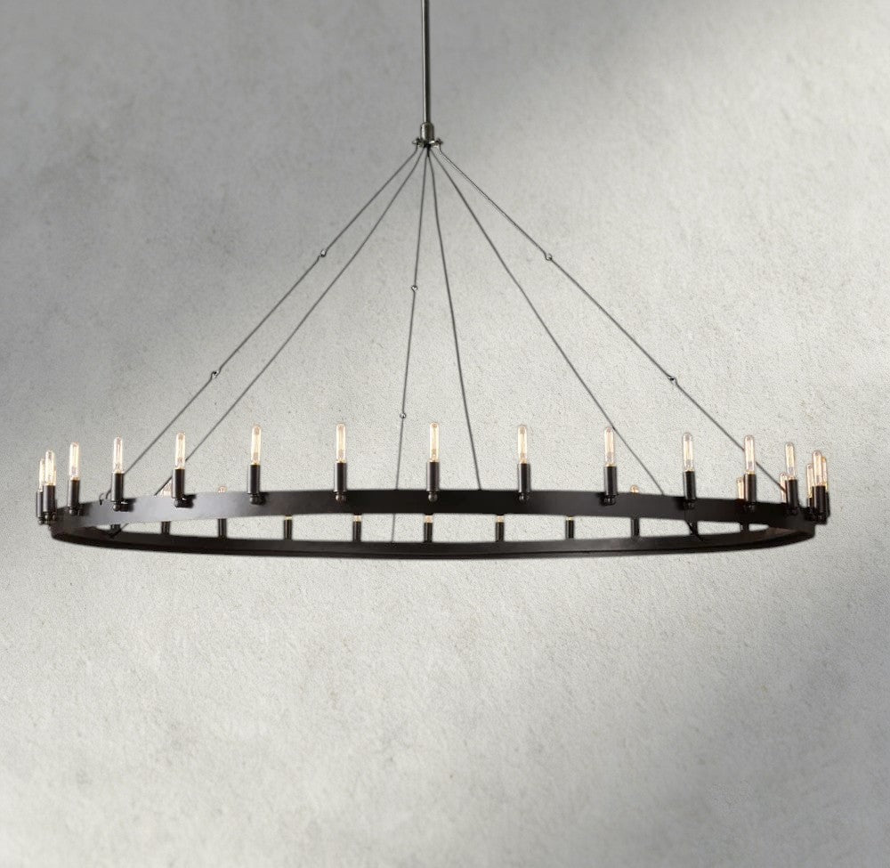 Cominv Round Outdoor Chandelier 26", 38", 50", 63", 73" - Zelno Lighting