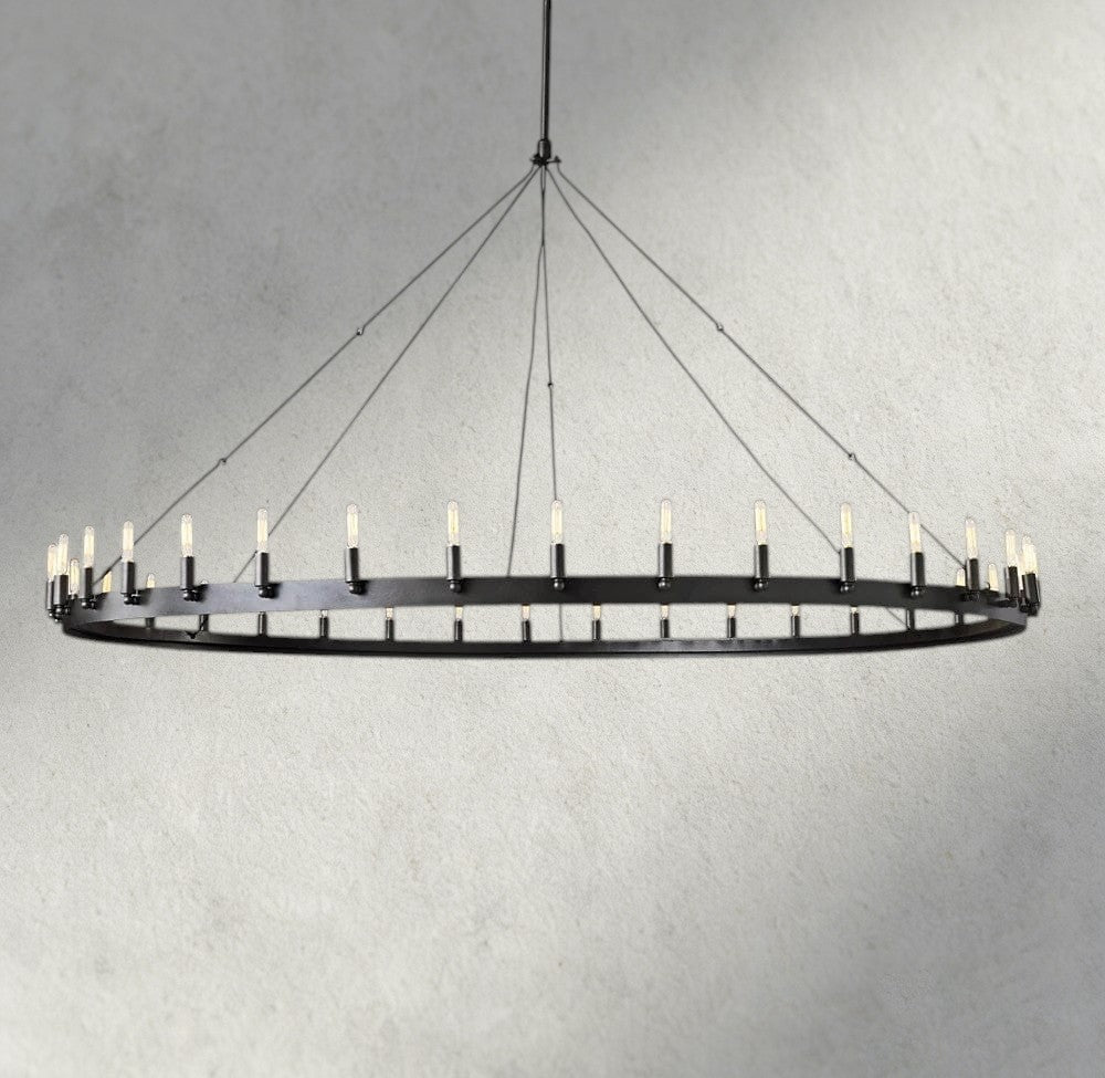 Cominv Round Outdoor Chandelier 26", 38", 50", 63", 73" - Zelno Lighting