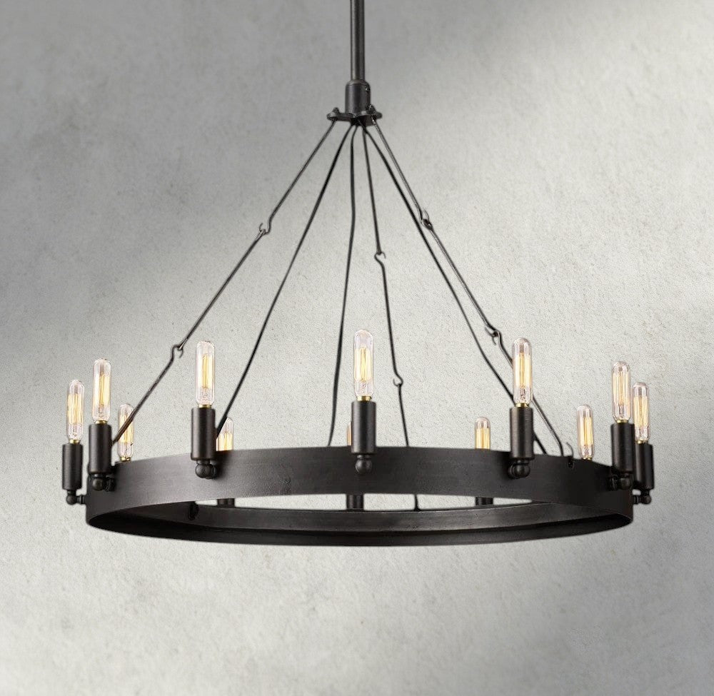 Cominv Round Outdoor Chandelier 26", 38", 50", 63", 73" - Zelno Lighting