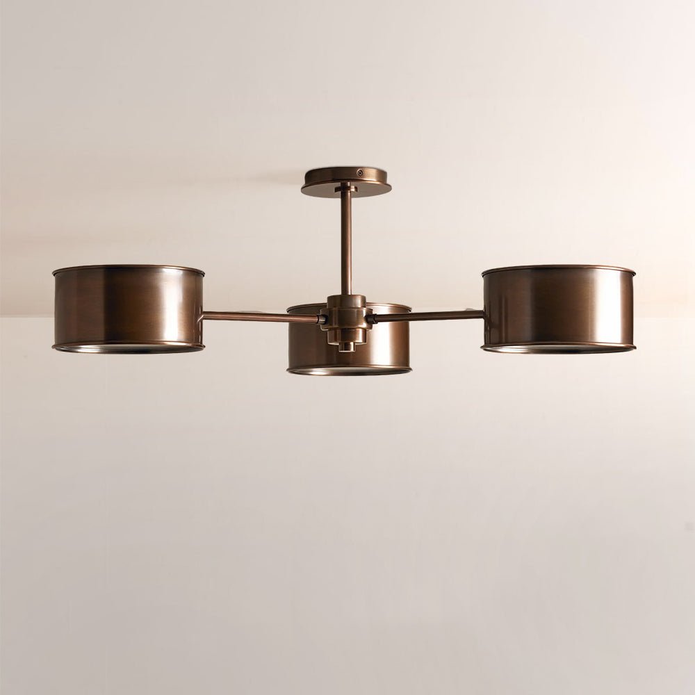 Daphna 3 - Light Metal Semi - Flush Mount - Zelno Lighting