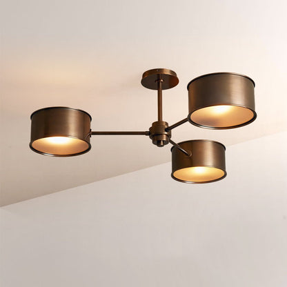 Daphna 3 - Light Metal Semi - Flush Mount - Zelno Lighting