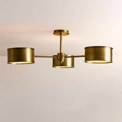Daphna 3 - Light Metal Semi - Flush Mount - Zelno Lighting