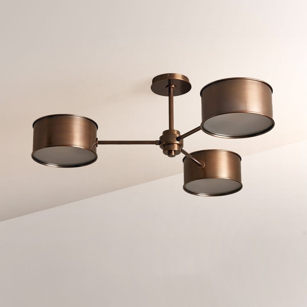 Daphna 3 - Light Metal Semi - Flush Mount - Zelno Lighting