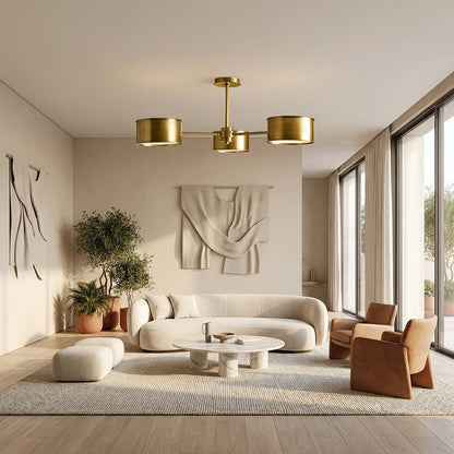 Daphna 3 - Light Metal Semi - Flush Mount - Zelno Lighting