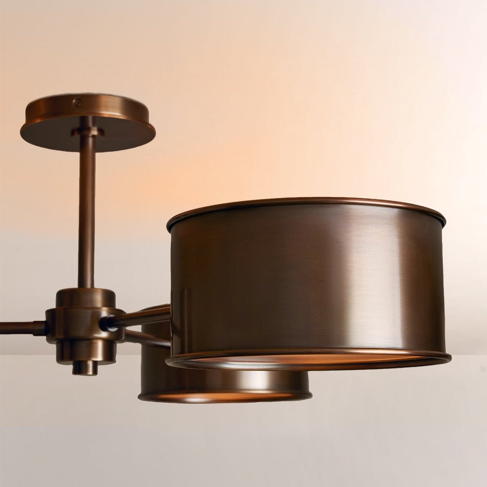 Daphna 3 - Light Metal Semi - Flush Mount - Zelno Lighting