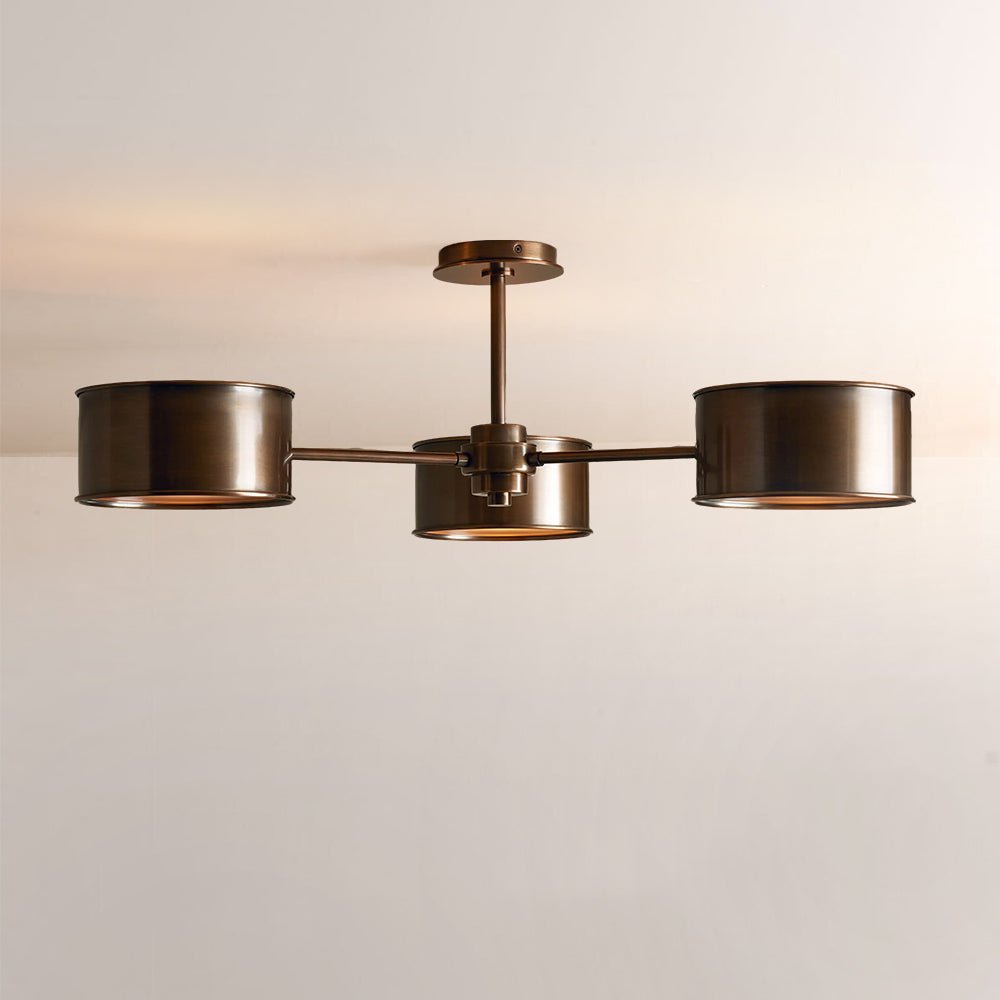 Daphna 3 - Light Metal Semi - Flush Mount - Zelno Lighting