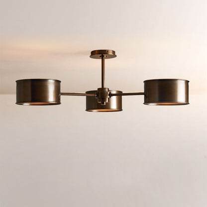 Daphna 3 - Light Metal Semi - Flush Mount - Zelno Lighting