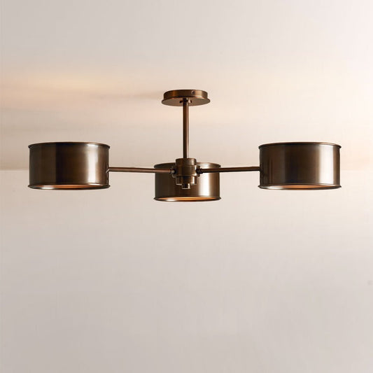 Daphna 3 - Light Metal Semi - Flush Mount - Zelno Lighting