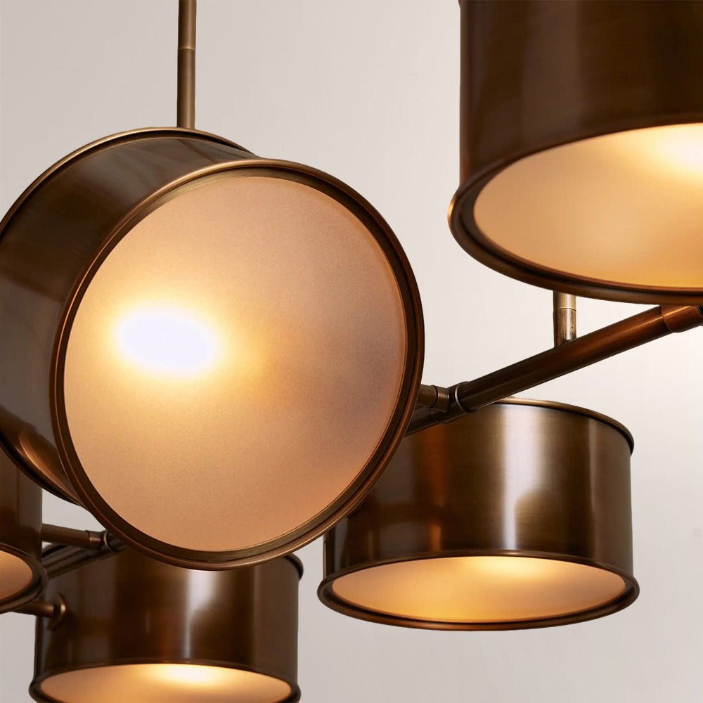 Daphna Linear Metal Drum Chandelier - Zelno Lighting