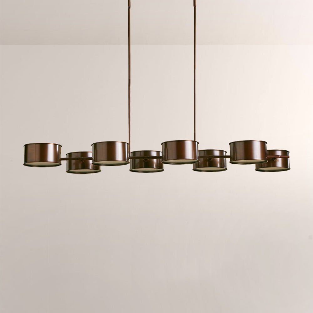 Daphna Linear Metal Drum Chandelier - Zelno Lighting