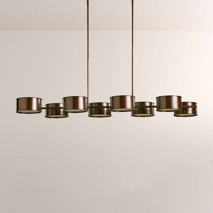 Daphna Linear Metal Drum Chandelier - Zelno Lighting