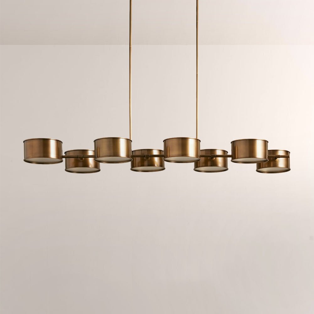 Daphna Linear Metal Drum Chandelier - Zelno Lighting