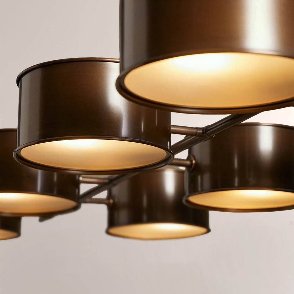 Daphna Linear Metal Drum Chandelier - Zelno Lighting