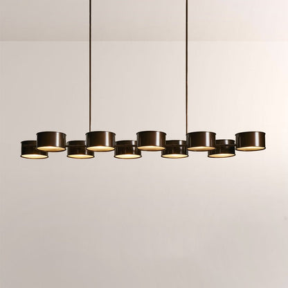 Daphna Linear Metal Drum Chandelier - Zelno Lighting
