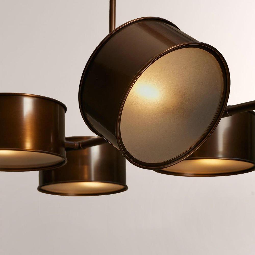Daphna Linear Metal Drum Chandelier - Zelno Lighting