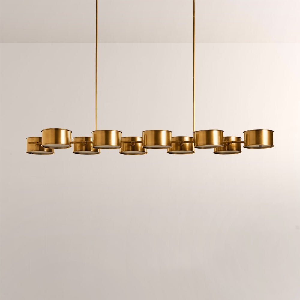 Daphna Linear Metal Drum Chandelier - Zelno Lighting