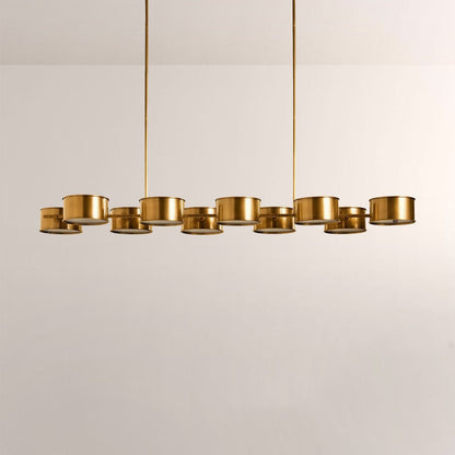Daphna Linear Metal Drum Chandelier - Zelno Lighting